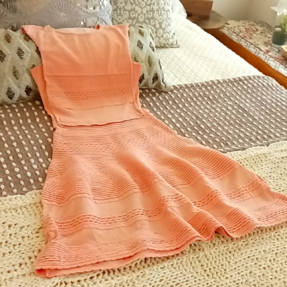 Sandro Paris Peach Midi Dress